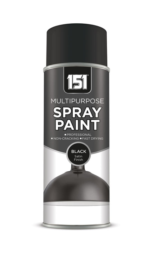 Black Satin Spray Paint 400ml - High-Quality TAR064 Finish