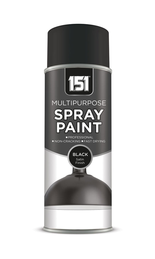 Black Satin Spray Paint 400ml - High-Quality TAR064 Finish