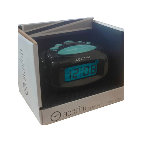 ACCTIM LCD Alarm Clock - AC15523 Black Alarm Clock