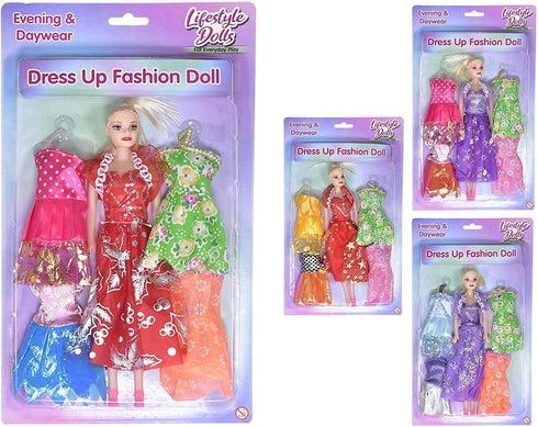 Fashion Doll Dresses - Kandytoys Assorted Dress Up Doll TY6430