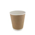 Ripple Wall Cups - Brown Kraft 8oz Hot Drink Cups 10441.08
