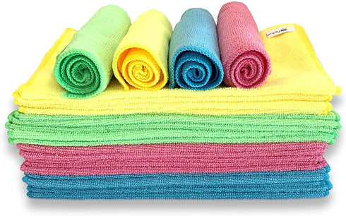 Microfibre Cleaning Cloths 24-Pack - Premium Buffing Cloths