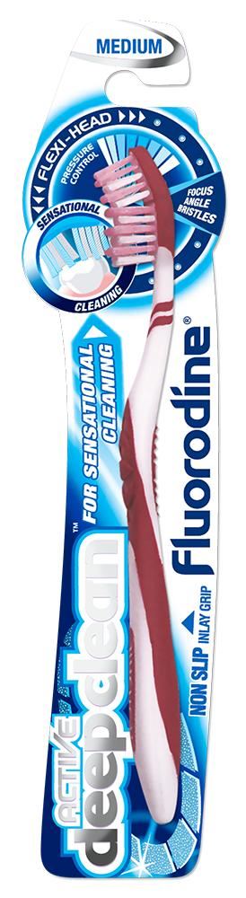 FLUORODINE DEEP CLEAN TOOTH BRUSH 12/PK. TFLD1-U