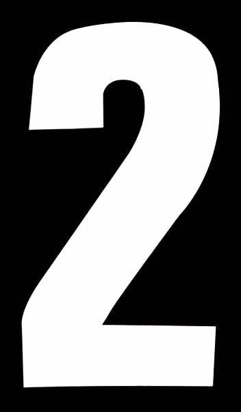 Wheelie Bin Number Stickers - High Visibility No.2 | ROWAN