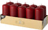PACK OF 10 BORDEAUX / BURGANDY PILLAR CANDLES 50 X 100 MM. PS17914