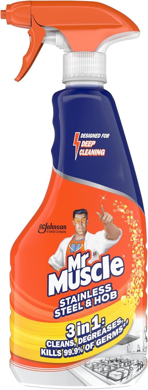 MR MUSCLE STAINLESS STEEL AND HOB SPRAY 530ML. HOMRM021