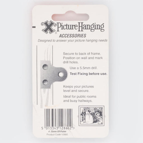 Brassed Plated Slotted Plates 25mm 4-Pack - SHAW X FS12860