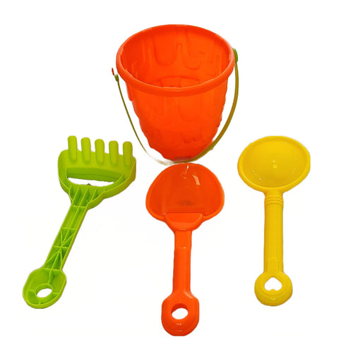 NALU ASSORTED ROUND CASTLE BEACH BUCKET SET 4PCS. TY1186