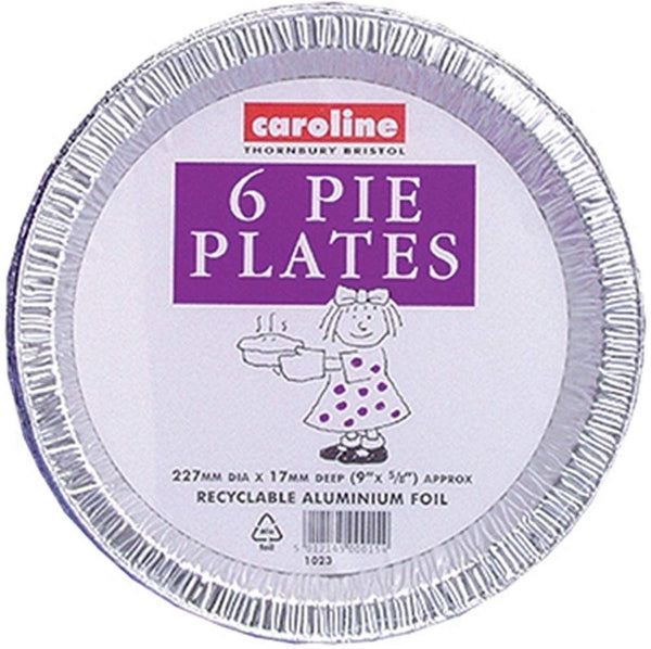 Foil Pie Plates 9 Inch - Durable Pack of 6 | Caroline 1023