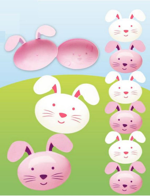 6PK PLASTIC BUNNY EGGS. DP06326