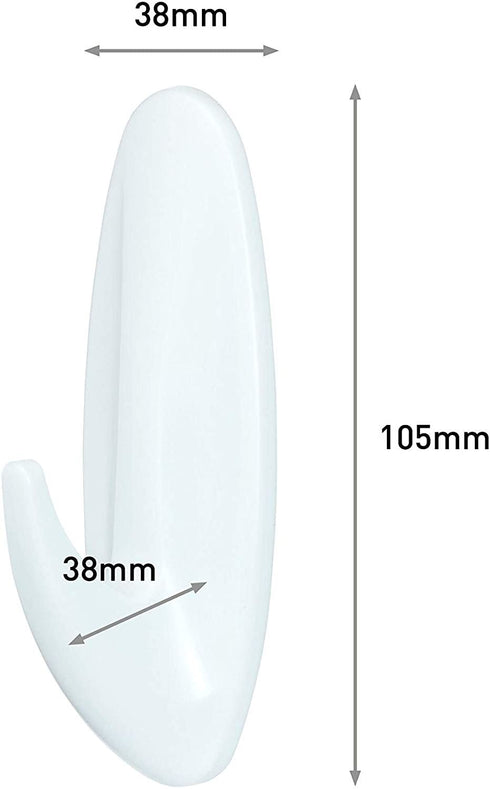 COMMAND WIRE HOOK WITH WATER RESISTANT STRIPS LARGE WHITE 17083B. WL4399