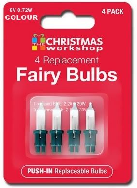 4 REPLACEMENT FAIRY LIGHT BULBS MULTICOLOUR **ASSORTED VOLTAGE**. BML76030 6V