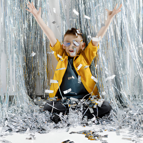 PARTY CANNON CONFETTI SHOOTERS 80CM - SILVER. X38722