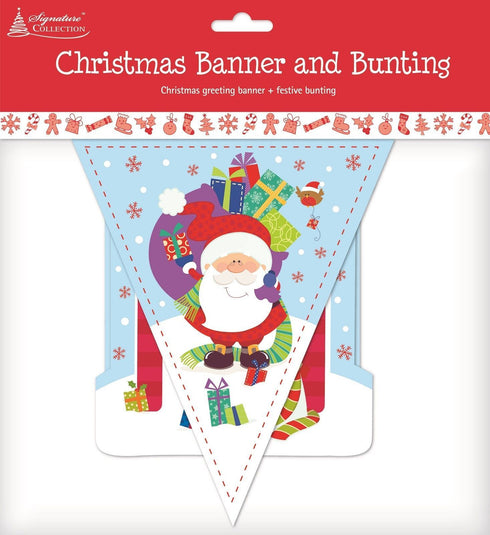 CHRISTMAS GREETING BANNER - BUNTING SET. BANS