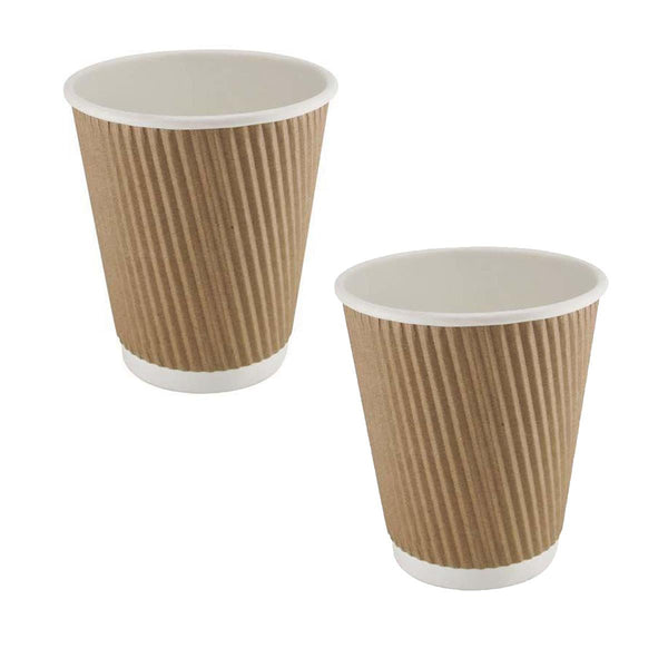 Ripple Wall Cups - Brown Kraft 8oz Hot Drink Cups 10441.08