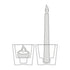 TWO IN ONE CANDLE HOLDER GLASS CRYSTAL CLEAR ROUND. 82311