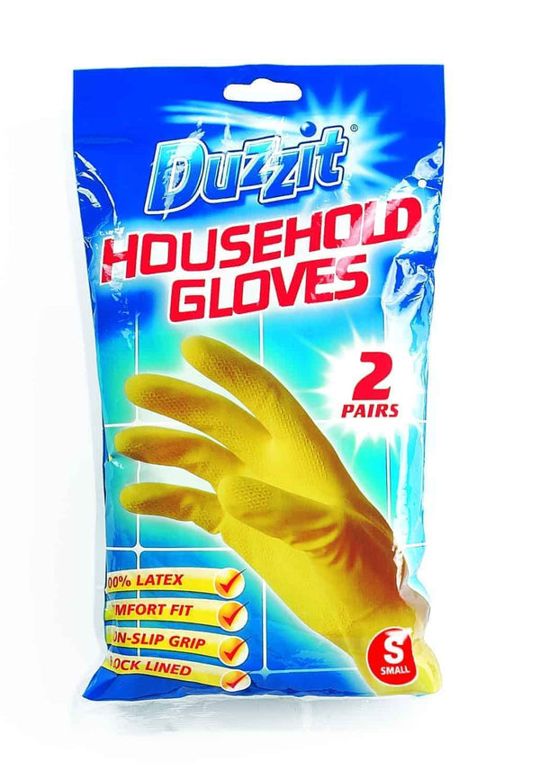 Small Latex Gloves - DUZZIT Household 2 Pairs DZT1025A-48