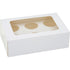 Cupcake Holder Box - 6 Holes White Cup Cake Container JL8895