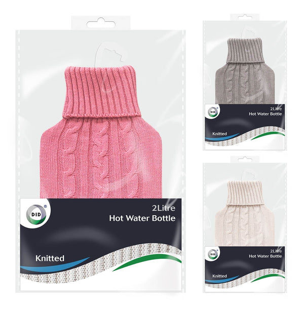 Knitted Hot Water Bottle 2L - Cozy Comfort | DID OD4162