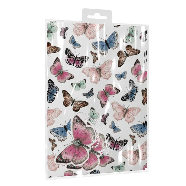 Butterfly Gift Wrap Sheets with Tags - Perfect for Special Occasions