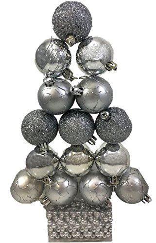 Silver Tree Decorations - 16 Piece Set 8387SILVER