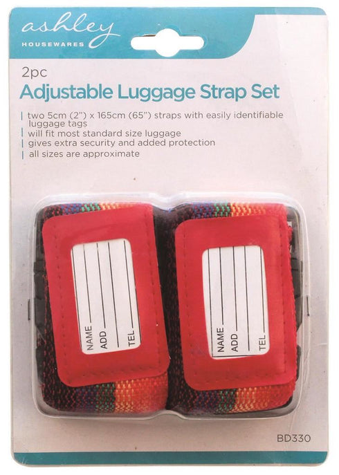 Adjustable Luggage Strap - Secure Your Bags with ASHLEY 2/PK