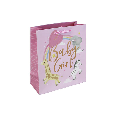 EUROWRAP BABY GIRL MEDIUM GIFT BAG APX 22 X 10 X 25 CM. 35386-3C
