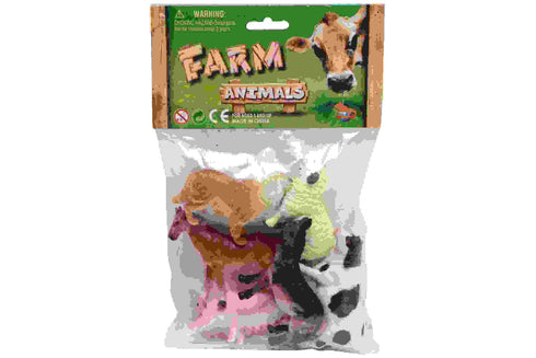 Farm Animal Toys - 6 PCS Set in PVC Bag TY9865