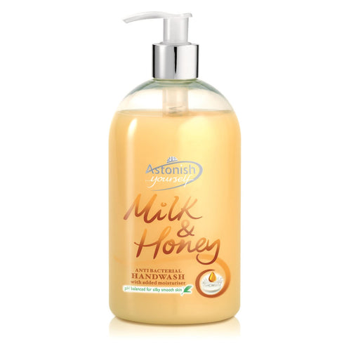 ASTONISH ANTI BACTERIAL MILK AND HONEY HANDWASH 600ML. C4750
