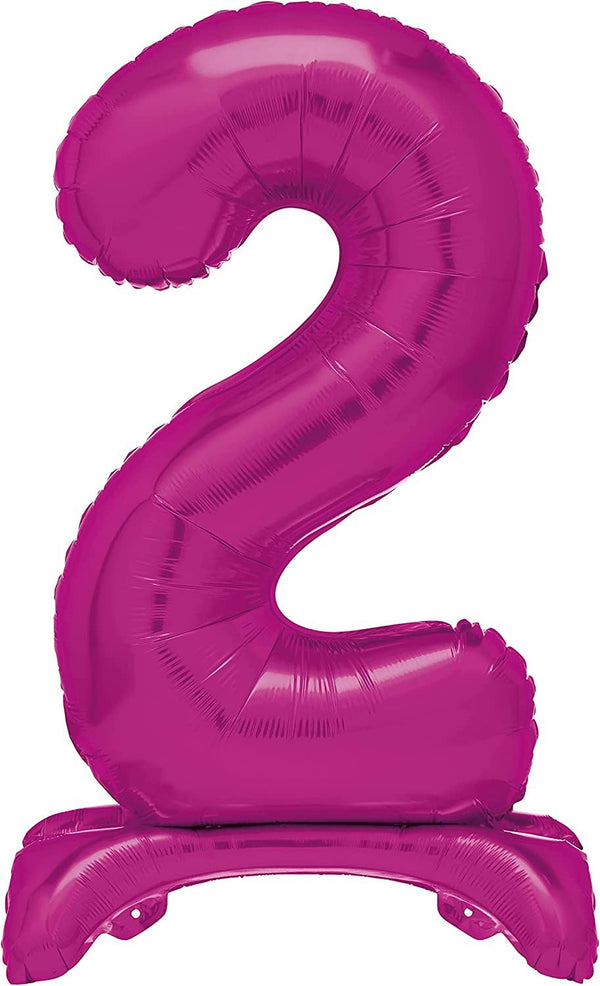 Giant Pink Number Balloon - 76cm Hot Pink Foil Decoration
