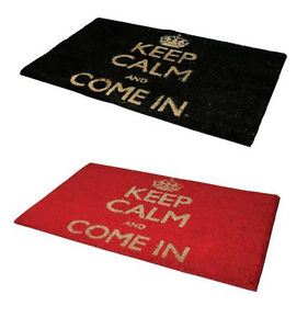 Coir Welcome Mat - JVL Keep Calm and Come In Design 02471