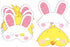 6 EASTER BUNNY CHICK MASK WITH RUBBER BANDS. EW19314