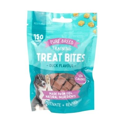 PURE BREED DUCK FLAVOUR TREAT BITES 100GM. OL323888