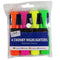 JUST STATIONERY 4 CHUNKY HIGHLIGHTER NEON COLOUR. TA4074