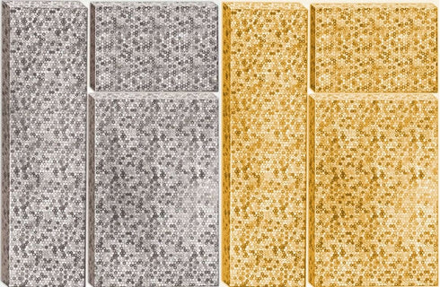 3 PACK HOLOGRAPHIC BOXES - GOLD / SILVER. XABHBX