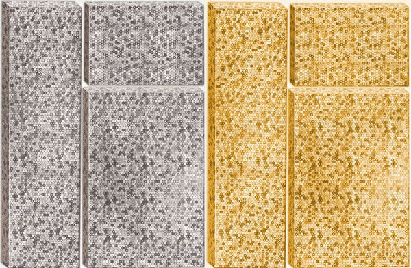 3 PACK HOLOGRAPHIC BOXES - GOLD / SILVER. XABHBX