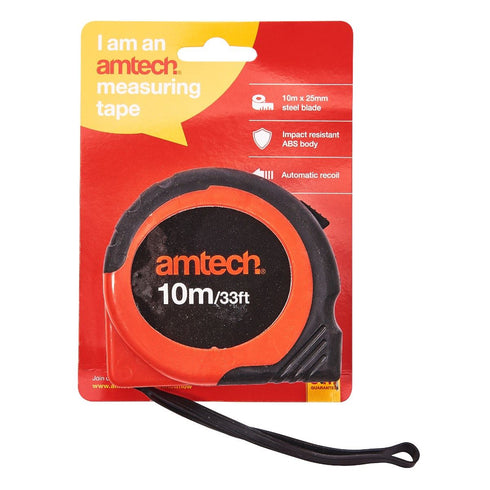 Durable Measuring Tape - AMTECH 10M X 25MM AMP1255