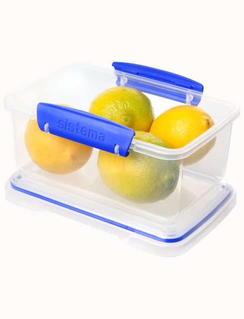SISTEMA KLIP IT CLEAR FOOD STORAGE CONTAINER WITH BLUE CLIPS 1 LTR. SIS1600