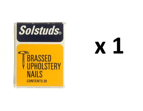 Brassed Upholstery Nails 10mm 20-Pack - SOLSTUDS FS11802