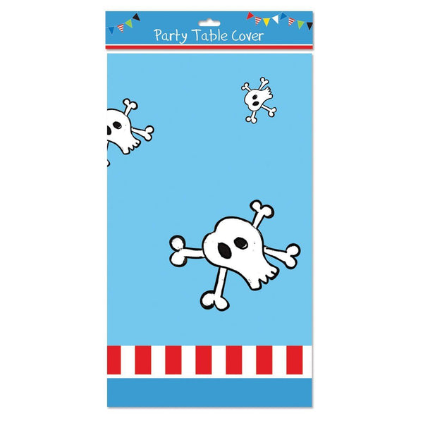 Pirate Table Cover for Boys Birthday Party - Durable 70x48