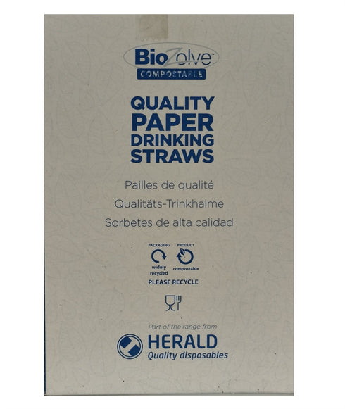 Biodegradable Cocktail Straws - Eco-Friendly 250/Pack | BIOZOLVE