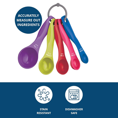 ASHLEY MULTICOLOURED MEASURING SPOON 5/PK. BB-MS251