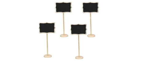 PACK OF 4 RECTANGLE CHALKBOARD STAND WEDDING PLACE NAME TABLE. HH5548_4