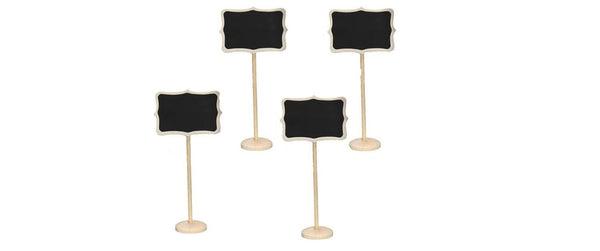 PACK OF 4 RECTANGLE CHALKBOARD STAND WEDDING PLACE NAME TABLE. HH5548_4
