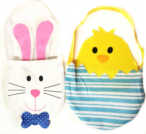 EASTER PARTY FELT TREAT BAG CHICK / BUNNY. 22332