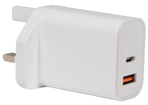 USB Charging Adapter - MERCURY 20W with USB A & C Ports 421.769UK