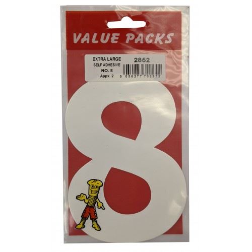 Extra Large Adhesive Numbers - FAST PAK VALUE 2852, 2 Pack