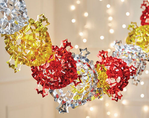 FOIL SNOWFLAKE HANGING GARLAND 2M. 9913