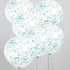 Teal Confetti Balloons - UNIQUE PARTY 12 Inch 6 Pack UNI58108