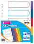 A4 Divider Tabs - Multicoloured Polypropylene 5 Part | TIGER T301062